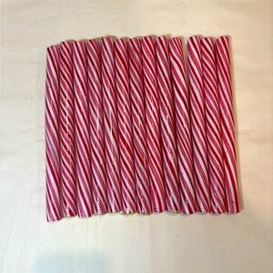 HOLIDAY CANDLES NEW peppermint sticks (odorless) handmade. 10.5” tall 1” thick
